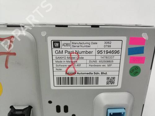 Display monitor CHEVROLET ORLANDO (J309)  | BP15765119C48 