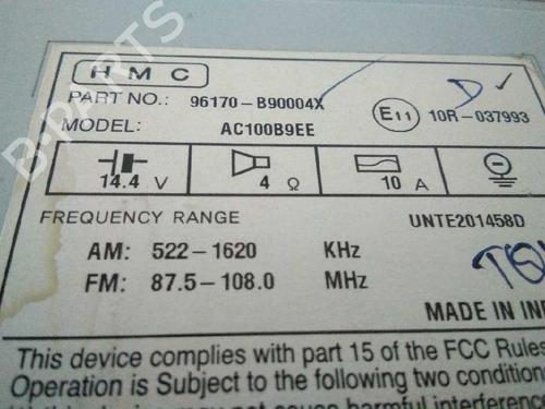 Radio HYUNDAI i10 II (BA, IA) 1.2 | BP4067498E6 