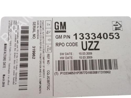 Radio OPEL ASTRA J (P10)  | BP30096246E6 