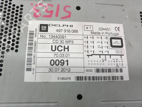 Radio OPEL ZAFIRA / ZAFIRA FAMILY B (A05) 1.7 CDTI (M75) | BP30328488E6