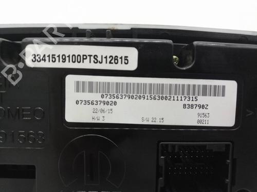 Climate control FIAT 500X (334_) 1.4 (334AXC1B, 334AXC11) | BP29822761I5 