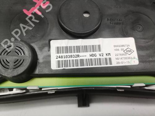 Instrument cluster DACIA LODGY (JS_)  | BP9436947C47 