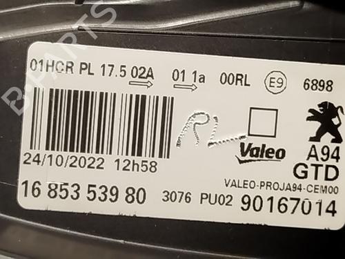 Left headlight PEUGEOT 2008 I (CU_) 1.2 THP 110 / PureTech 110 | BP29113750C28 