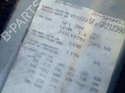 Rear bumper SEAT LEON (5F1) 1.6 TDI | BP6064626C8 