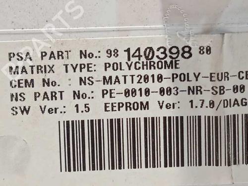 Instrument cluster PEUGEOT 2008 I (CU_) 1.6 BlueHDi 100 | BP7905474C47 