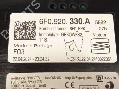 Instrument cluster SEAT ARONA (KJ7, KJP) 1.0 TSI | BP30173717C47 