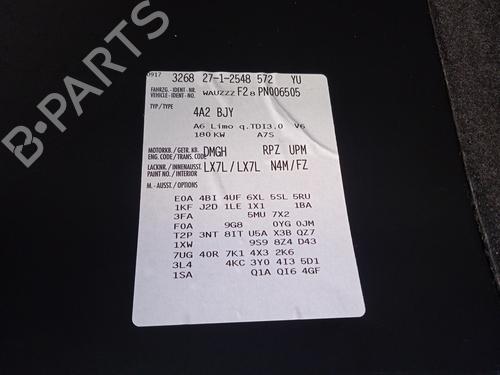 Right sun visor AUDI A6 C8 (4A2) 45 TDI Mild Hybrid quattro | BP26456697I2 