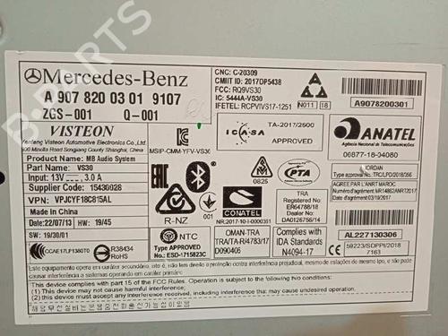 Radio MERCEDES-BENZ SPRINTER 4-t Van (B907, B910) 419 CDI RWD (907.643, 907.645, 907.647) | BP26207824E6 