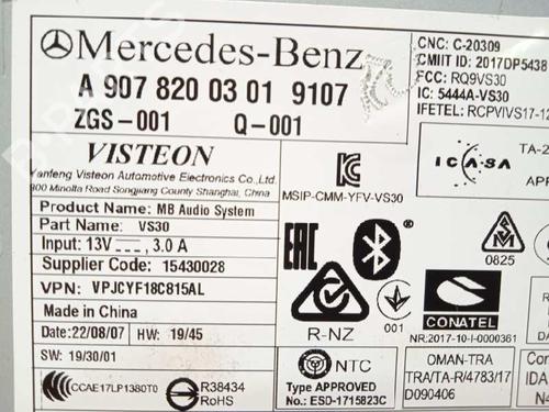 Radio MERCEDES-BENZ SPRINTER 4-t Van (B907, B910) 419 CDI RWD (907.643, 907.645, 907.647) | BP26207864E6 