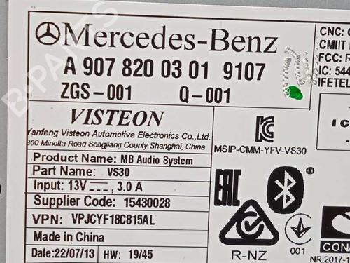 Radio MERCEDES-BENZ SPRINTER 4-t Van (B907, B910) 419 CDI RWD (907.643, 907.645, 907.647) | BP26207793E6 