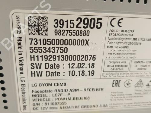 Display OPEL GRANDLAND / GRANDLAND X (A18, P1UO) 1.2 (75) | BP29828599C48 