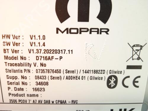 Radio OPEL MOVANO C Van (U9) 2.2 D | BP26209117E6 