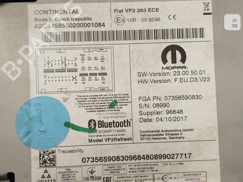 Radio FIAT DOBLO Cargo (263_) 1.6 D Multijet (263WXD1B, 263WXR1B, 263WXX1B, 263ZXD1B,... | BP36218764E6 - Image 7