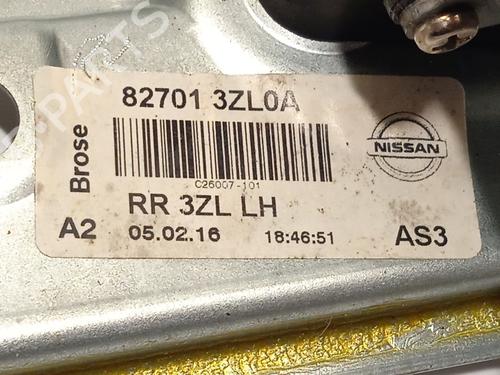 Rear left window mechanism NISSAN PULSAR Hatchback (C13) 1.5 dCi | BP29751111C24 