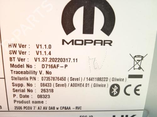 Radio OPEL MOVANO C Van (U9) 2.2 D | BP26209107E6 