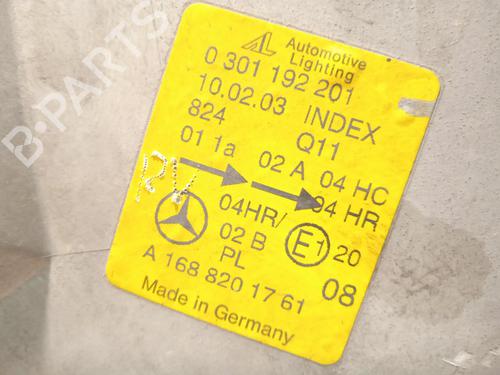 Left headlight MERCEDES-BENZ A-CLASS (W168) A 170 CDI (168.009, 168.109) | BP19396041C28 