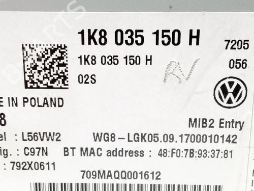 Radio VW CADDY IV Box Body/MPV (SAA, SAH) 2.0 TDI | BP23242942E6 