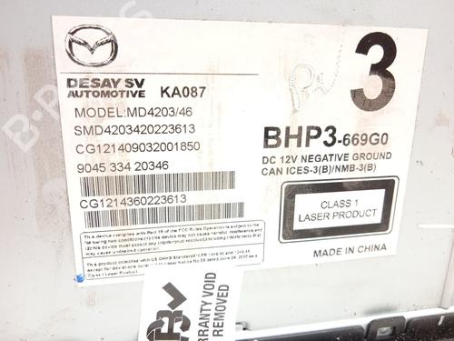 Radio MAZDA 3 (BM, BN) 2.2 D | BP20207195E6 