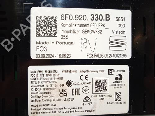 Instrument cluster SEAT IBIZA V (KJ1, KJG) 1.0 TSI | BP29613917C47 