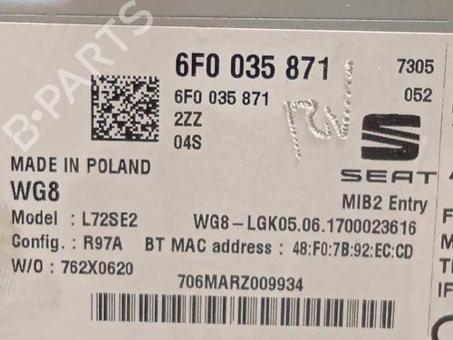 Radio SEAT IBIZA V (KJ1, KJG) 1.0 TSI | BP9733565E6 