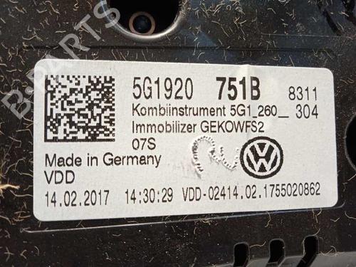 Instrument cluster VW GOLF VII (5G1, BQ1, BE1, BE2)  | BP9087174C47 