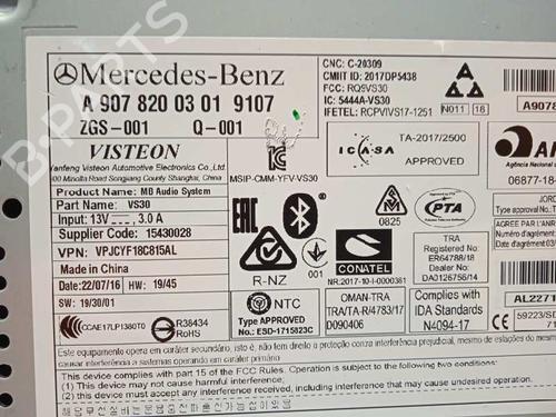 Radio MERCEDES-BENZ SPRINTER 4-t Van (B907, B910) 419 CDI RWD (907.643, 907.645, 907.647) | BP26207786E6 