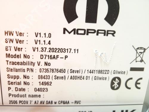 Radio OPEL MOVANO C Van (U9) 2.2 D | BP26209108E6 