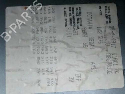 Driver airbag SKODA OCTAVIA I (1U2) 1.9 TDI | BP1127297C9 