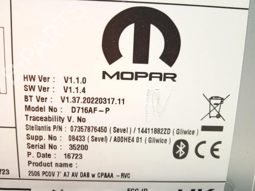 Radio OPEL MOVANO C Van (U9) 2.2 D | BP26209083E6 