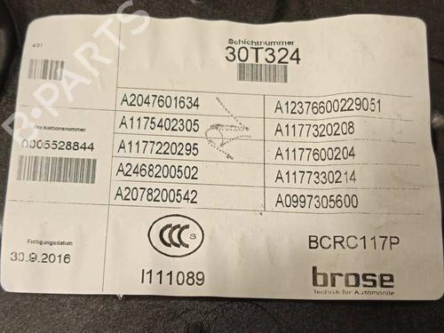 Rear right window mechanism MERCEDES-BENZ CLA Shooting Brake (X117) CLA 180 d (117.912) | BP7546482C25 