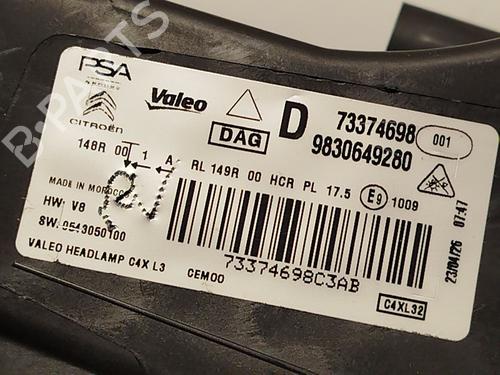 Right headlight CITROËN C4 III (BA_, BB_, BC_)  | BP29309311C29 