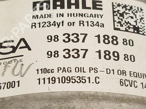 AC compressor CITROËN C4 III (BA_, BB_, BC_) 1.5 BlueHDi 130 (BBYHZB) | BP25479101M34 