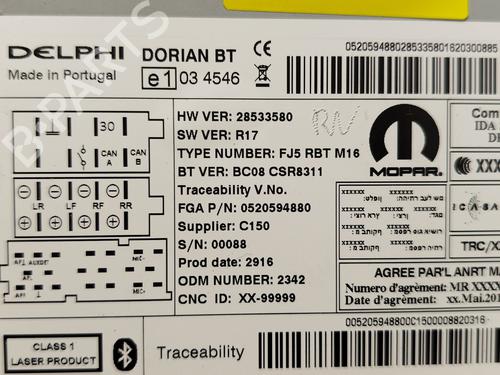 Radio OPEL COMBO Box Body/MPV (X12) 1.3 CDTI (B05) | BP36533395E6 - Image 6