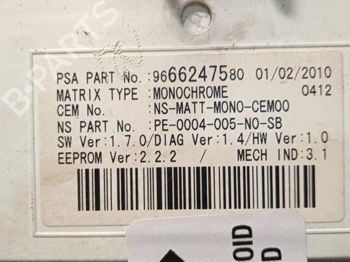 Instrument cluster PEUGEOT 5008 (0U_, 0E_) 1.6 HDi | BP26653372C47 