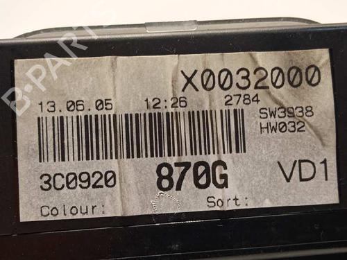 Instrument cluster VW PASSAT B6 (3C2) 2.0 TDI 16V | BP11957589C47 