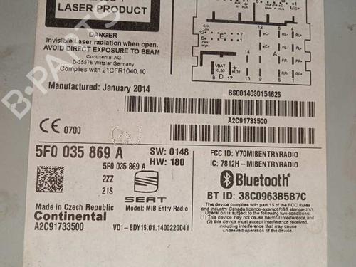 Radio SEAT LEON (5F1)  | BP16179402E6 