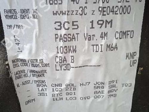 Right tailgate light VW PASSAT B6 Variant (3C5) 2.0 TDI 16V | BP8691067C80 