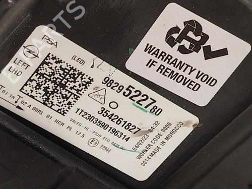 Left headlight OPEL CORSA F (P2JO) 1.2 (68) | BP28953301C28  - Image 6