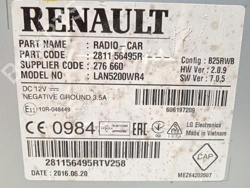 Radio RENAULT CAPTUR I (J5_, H5_) 1.5 dCi 90 (J5N4, J5M5, J5MW, J5M6, J5AL, J5AJ) | BP24958634E6 