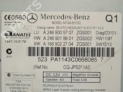 Electronic module MERCEDES-BENZ B-CLASS Sports Tourer (W246, W242) B 180 CDI (246.200) | BP7568625M83 