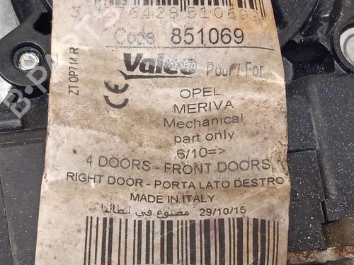 Front right window mechanism OPEL MERIVA B MPV (S10) 1.7 CDTI (75) | BP25605385C23 