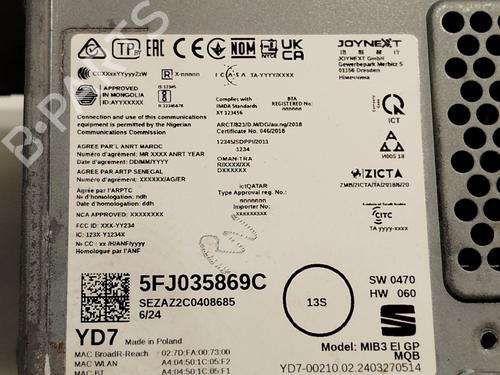 Electronic module SEAT IBIZA V (KJ1, KJG) 1.0 TSI | BP26206965M83 
