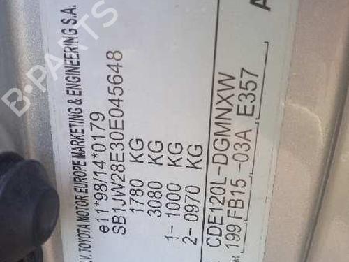 Right taillight TOYOTA COROLLA (_E12_) 2.0 D-4D (CDE120R, CDE120L_) | BP9162389C35