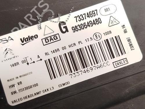 Left headlight CITROËN C4 III (BA_, BB_, BC_)  | BP29355572C28 