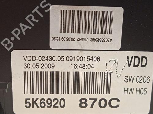 Instrument cluster VW GOLF VI (5K1) 2.0 TDI | BP22759396C47 