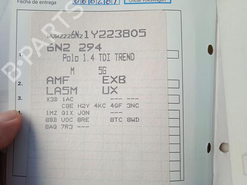 Alternator VW POLO (6N2) 1.4 TDI | BP31042566M7