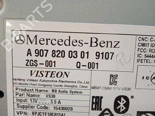 Radio MERCEDES-BENZ SPRINTER 4-t Van (B907, B910) 419 CDI RWD (907.643, 907.645, 907.647) | BP26207753E6 