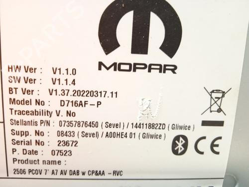 Radio OPEL MOVANO C Van (U9) 2.2 D | BP26209076E6 