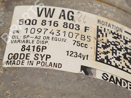 AC compressor VW TOURAN (5T1) 1.6 TDI | BP25723206M34 - Image 5