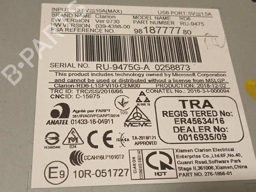 Radio CITROËN JUMPY III Van (V_)  | BP17072551E6 